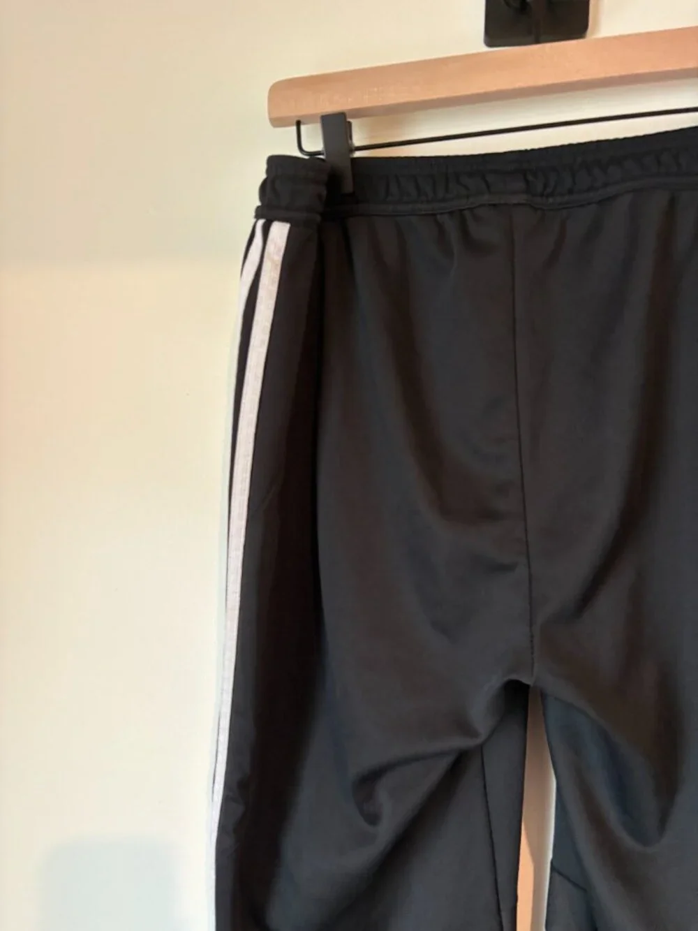 Adidas ClimaLite Black 3 Stripe Track Pants Men’s XL Drawstring Athletic